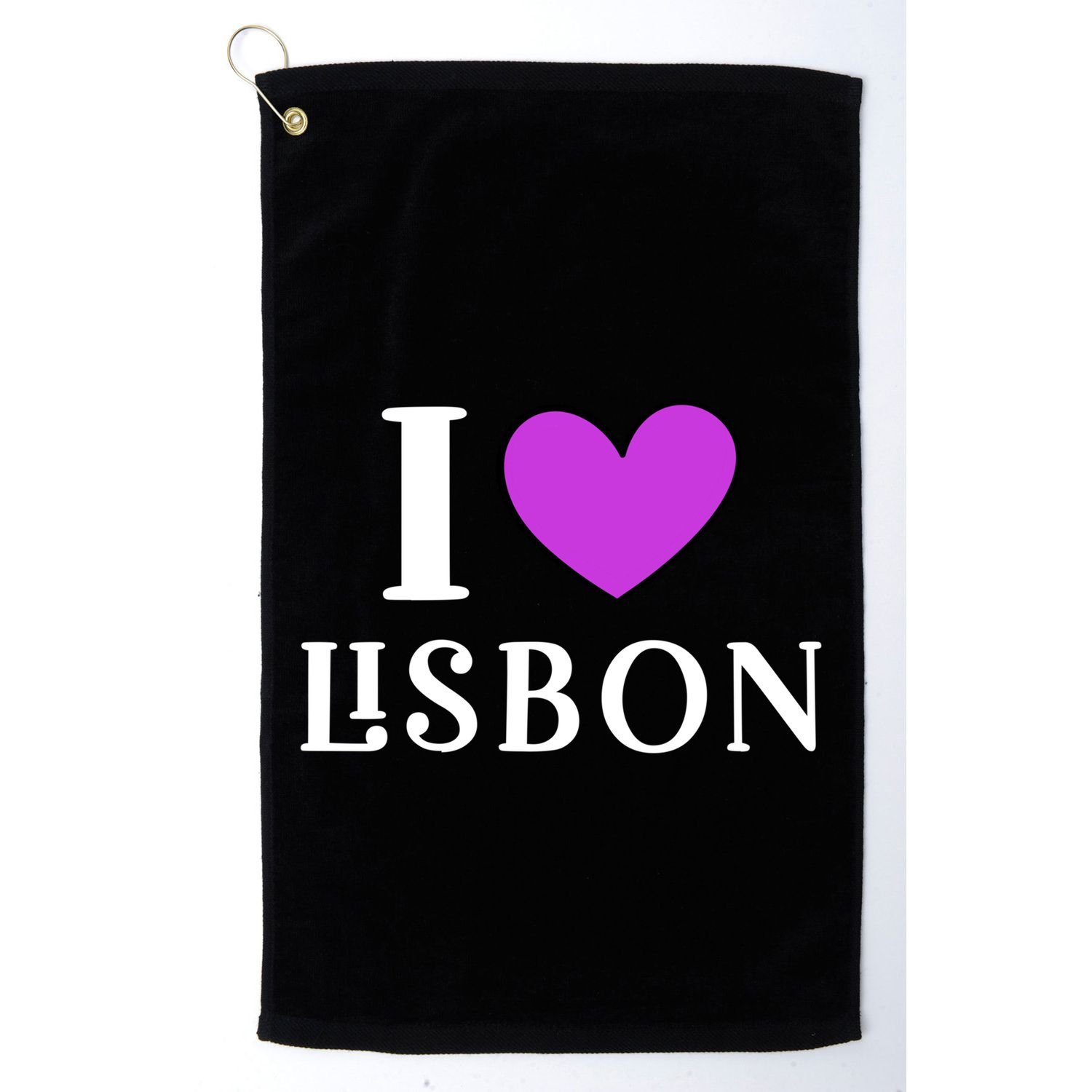 I Love Lisbon Portugal Proud Portugal Citizen Vacation Gift Golf Towel