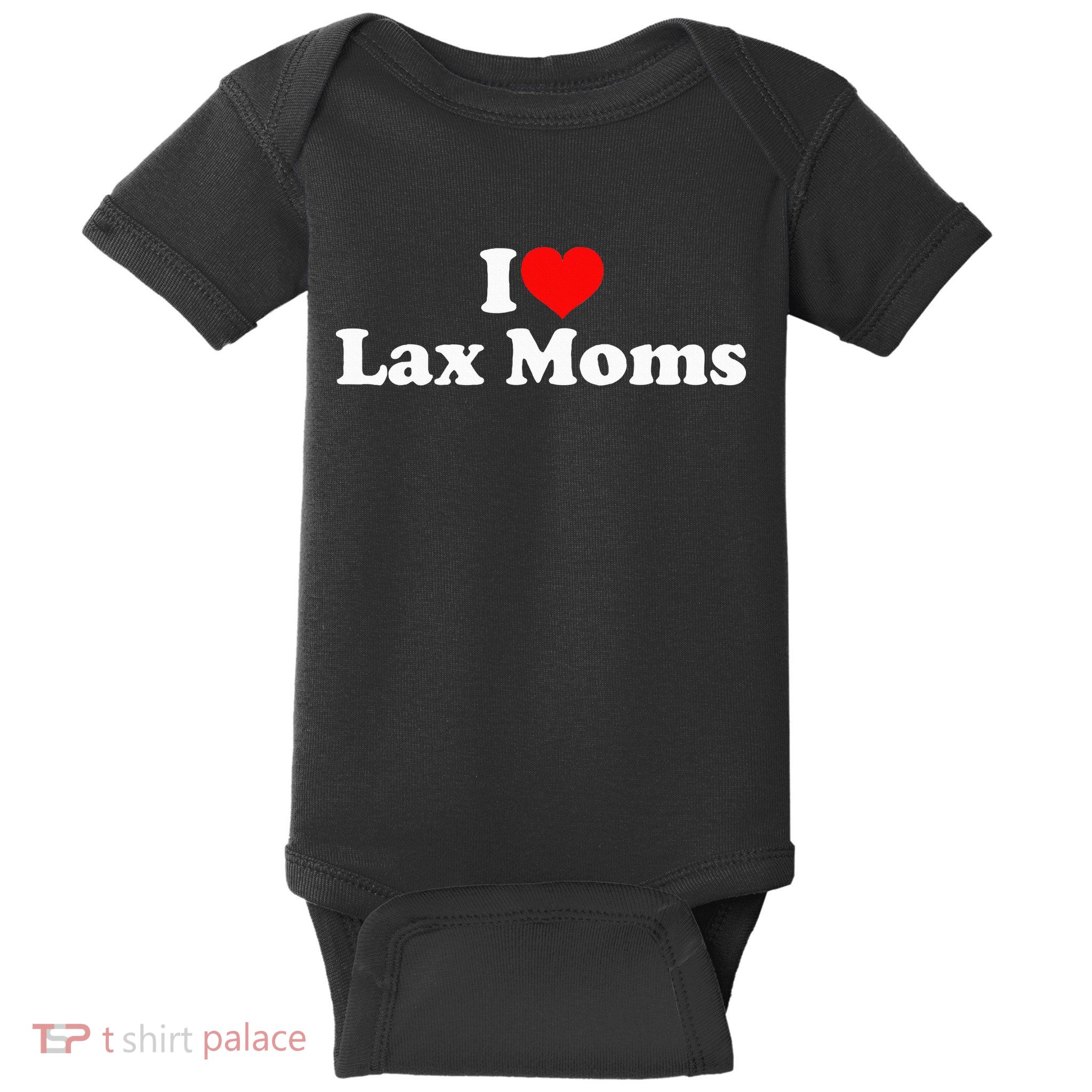 I Love Lax Moms Baby Bodysuit