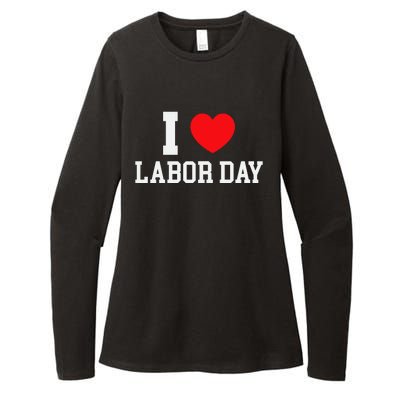 I Love Labor Day Graphic Womens CVC Long Sleeve Shirt