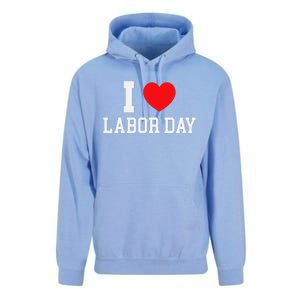 I Love Labor Day Graphic Unisex Surf Hoodie