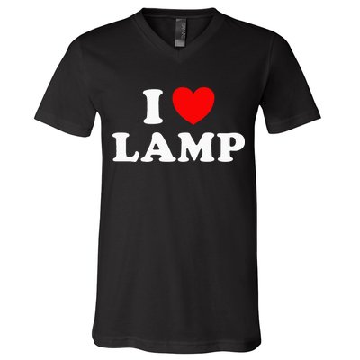 I Love Lamp Funny Light Shade Lampshade Candle Lantern Moth V-Neck T-Shirt