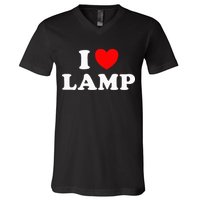 I Love Lamp Funny Light Shade Lampshade Candle Lantern Moth V-Neck T-Shirt