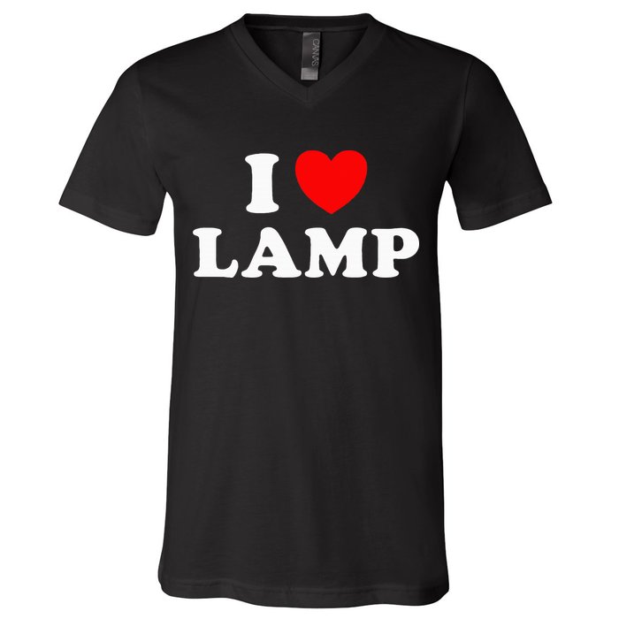 I Love Lamp Funny Light Shade Lampshade Candle Lantern Moth V-Neck T-Shirt