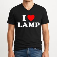 I Love Lamp Funny Light Shade Lampshade Candle Lantern Moth V-Neck T-Shirt