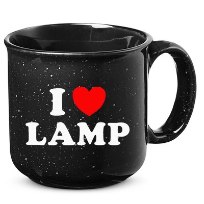 I Love Lamp Funny Light Shade Lampshade Candle Lantern Moth 15oz Campfire Ceramic Mug