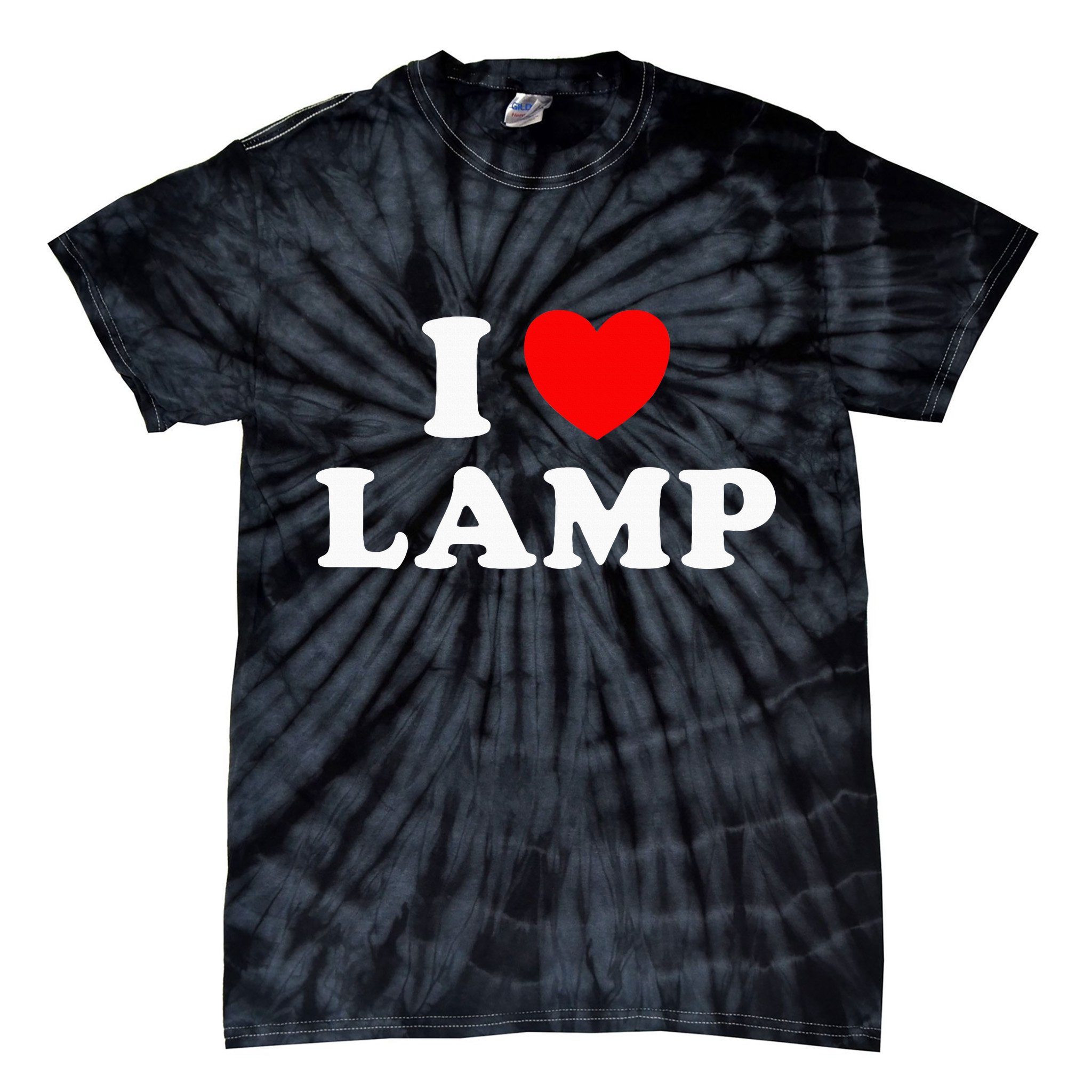 I Love Lamp Funny Light Shade Lampshade Candle Lantern Moth Tie-Dye T-Shirt
