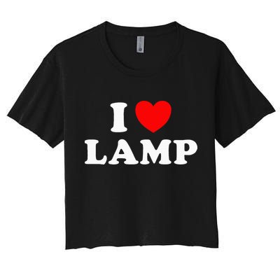 I Love Lamp Funny Light Shade Lampshade Candle Lantern Moth Crop Top