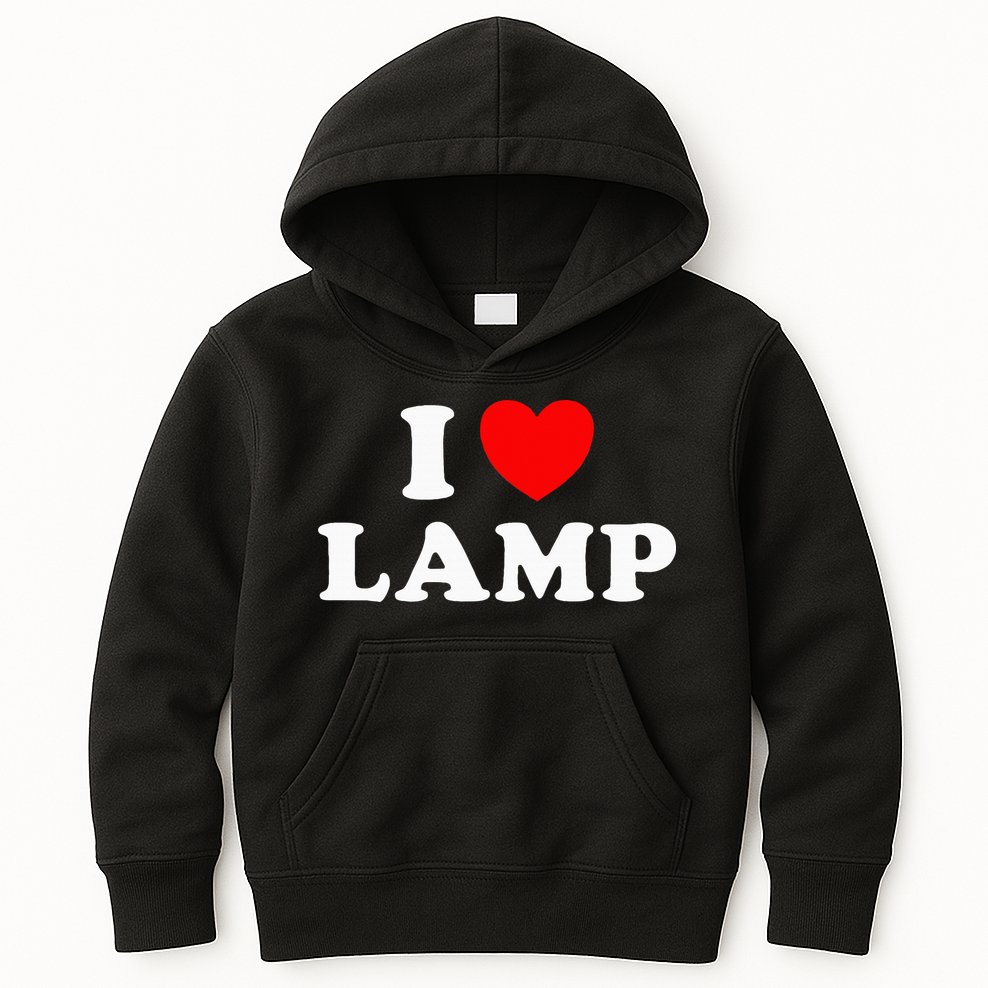 I Love Lamp Funny Light Shade Lampshade Candle Lantern Moth Kids Hoodie