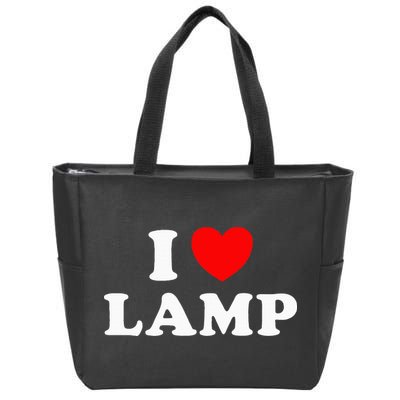 I Love Lamp Funny Light Shade Lampshade Candle Lantern Moth Zip Tote Bag