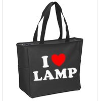 I Love Lamp Funny Light Shade Lampshade Candle Lantern Moth Zip Tote Bag