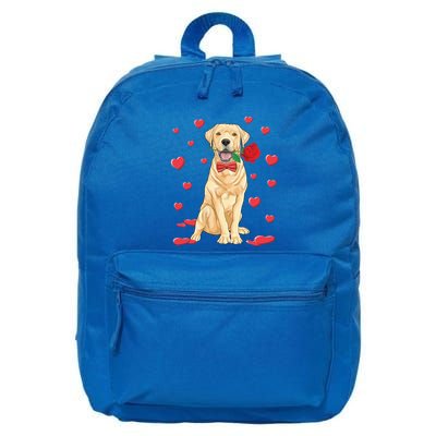 I Love Labrador Retriever Heart Valentine's Day Dog Lover Great Gift 16 in Basic Backpack