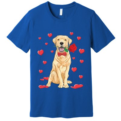 I Love Labrador Retriever Heart Valentine's Day Dog Lover Great Gift Premium T-Shirt