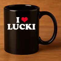 I Love Lucki 11oz C Handle Ceramic Mug