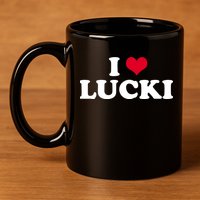 I Love Lucki 11oz C Handle Ceramic Mug