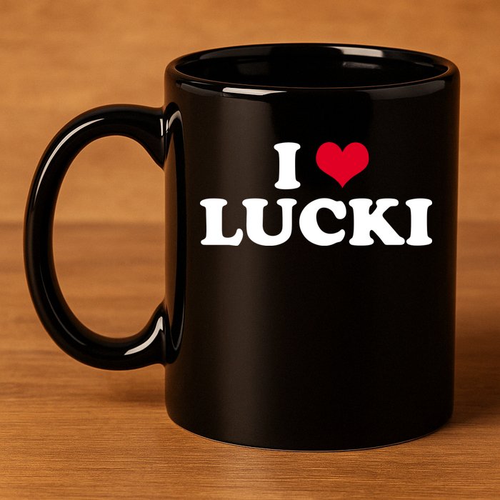 I Love Lucki 11oz C Handle Ceramic Mug