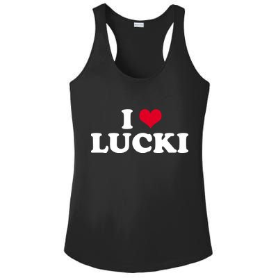 I Love Lucki Ladies PosiCharge Competitor Racerback Tank