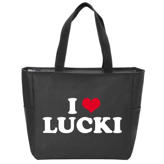 I Love Lucki Zip Tote Bag