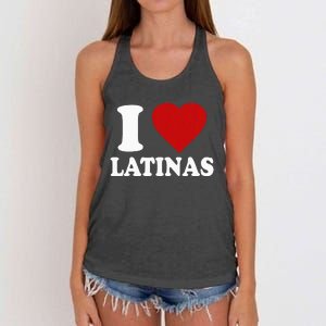 I Love Latinas I Love Latinas Funny Love Latinas Women's Knotted Racerback Tank