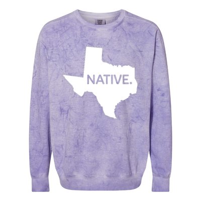 I Love Lone Star State Texas Native Colorblast Crewneck Sweatshirt