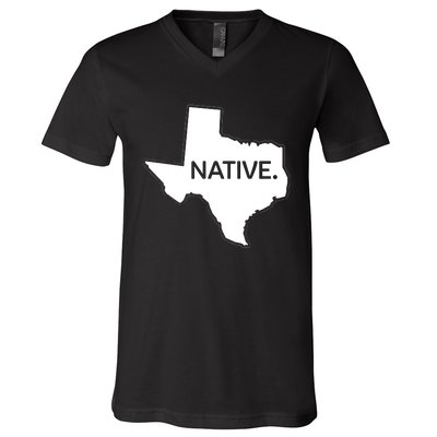 I Love Lone Star State Texas Native V-Neck T-Shirt