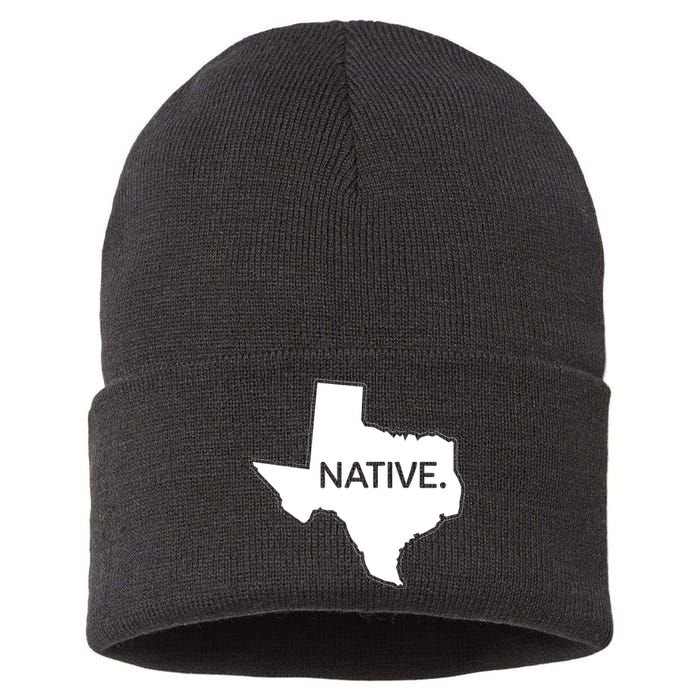 I Love Lone Star State Texas Native Sustainable Knit Beanie