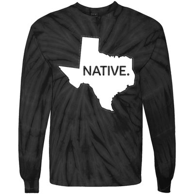 I Love Lone Star State Texas Native Tie-Dye Long Sleeve Shirt