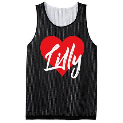 I Love Lilly First Name I Heart Named Mesh Reversible Basketball Jersey Tank