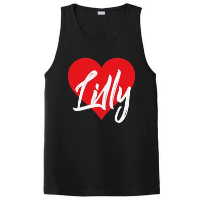 I Love Lilly First Name I Heart Named PosiCharge Competitor Tank