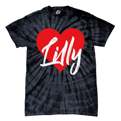 I Love Lilly First Name I Heart Named Tie-Dye T-Shirt