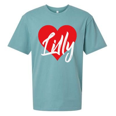 I Love Lilly First Name I Heart Named Sueded Cloud Jersey T-Shirt