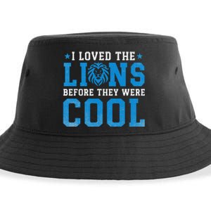 I Loved Lions Before They Were Cool Funny Football Fan Lion Sustainable Bucket Hat