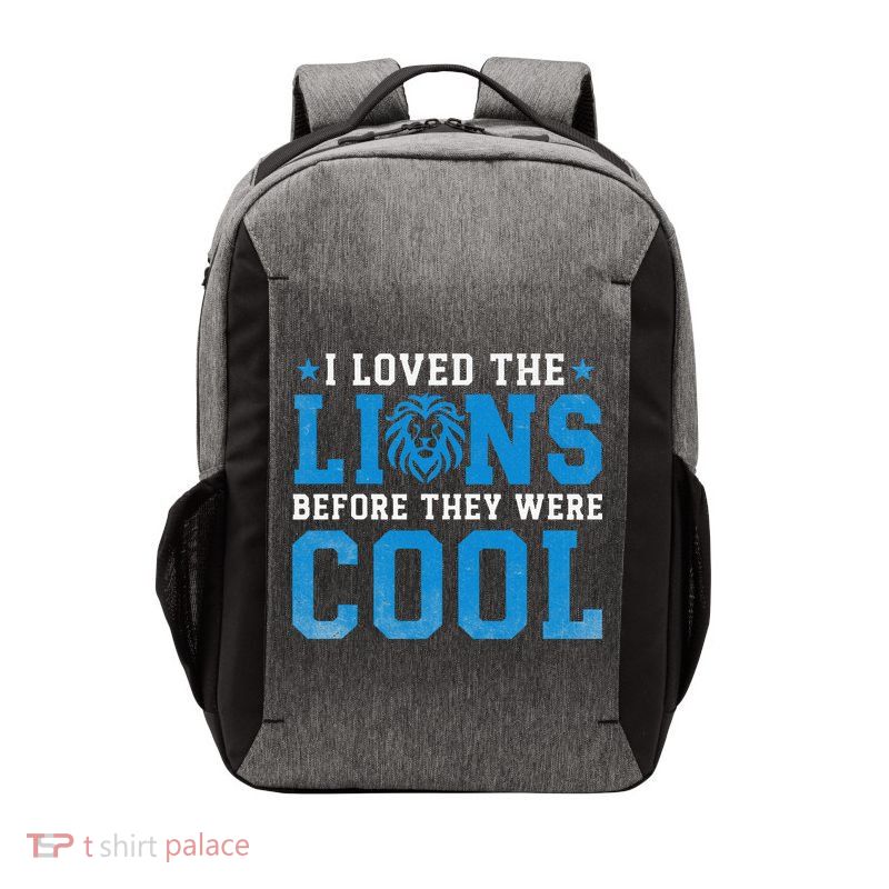 I Loved Lions Before They Were Cool Funny Football Fan Lion Vector Backpack