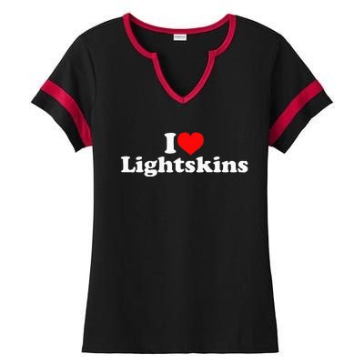 I Love Lightskins Ladies Halftime Notch Neck Tee