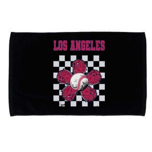 I Love Los Angeles Personalized Funny First Name Flowers Microfiber Hand Towel