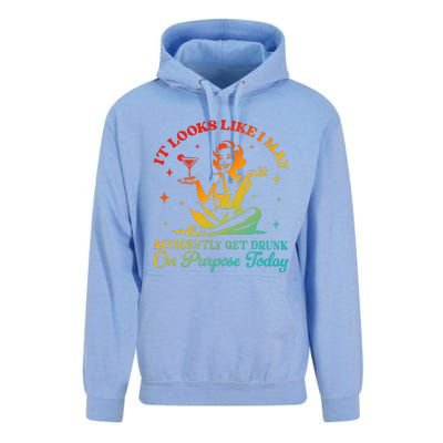 It Looks Like I May Accidently Get Drunk On Purpose Design Unisex Surf Hoodie