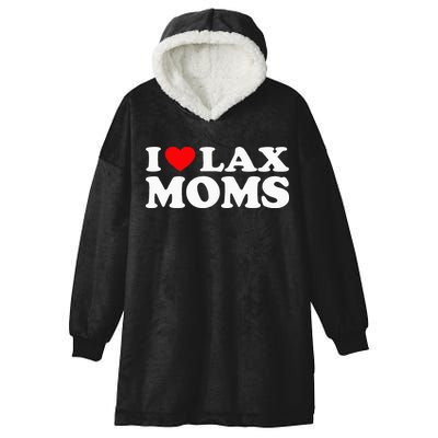 I Love Lax Moms Hooded Wearable Blanket
