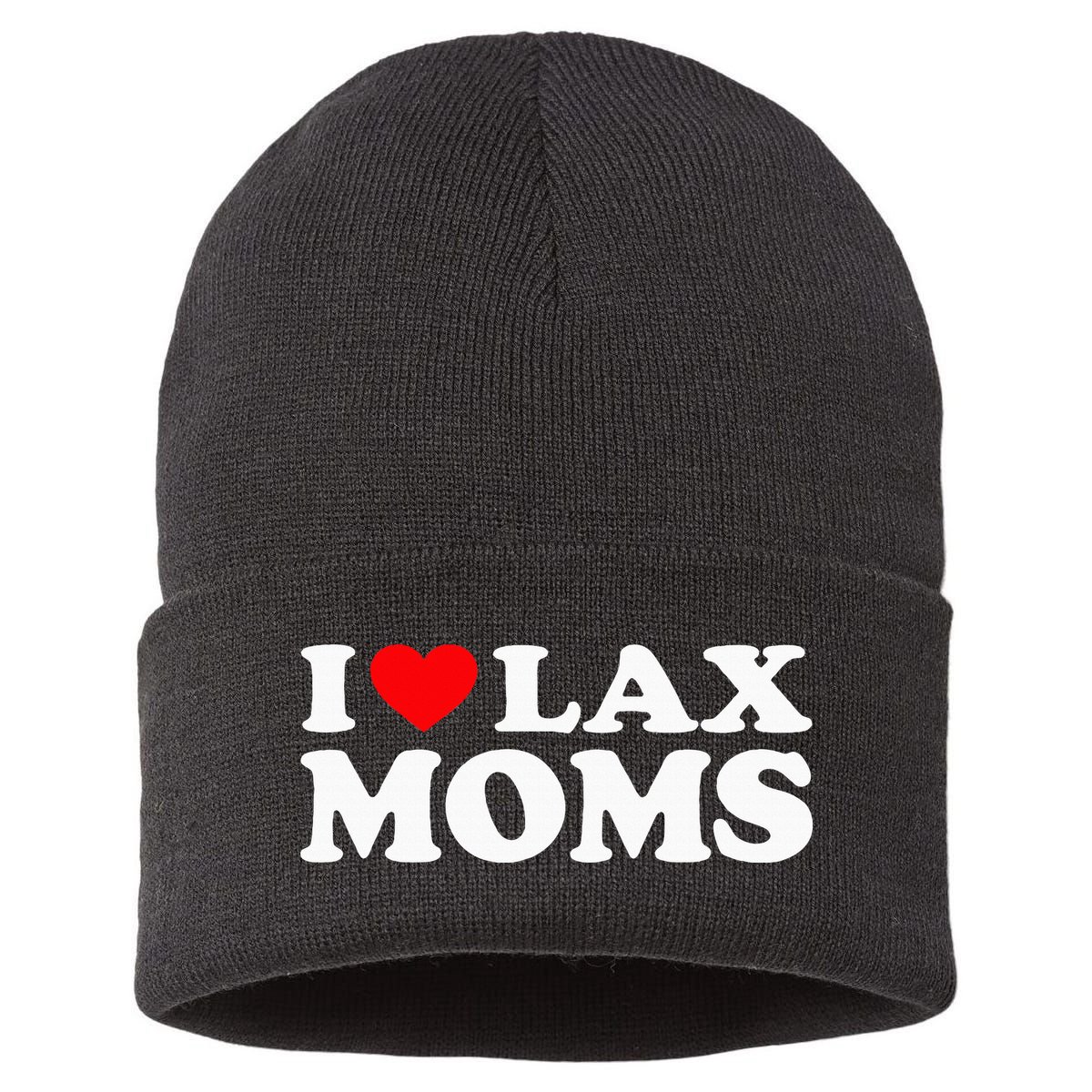 I Love Lax Moms Sustainable Knit Beanie