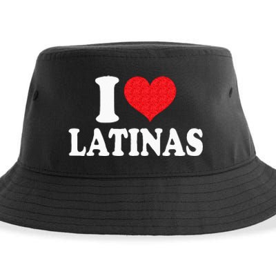 I Love Latinas Heart Love Latinas Sustainable Bucket Hat