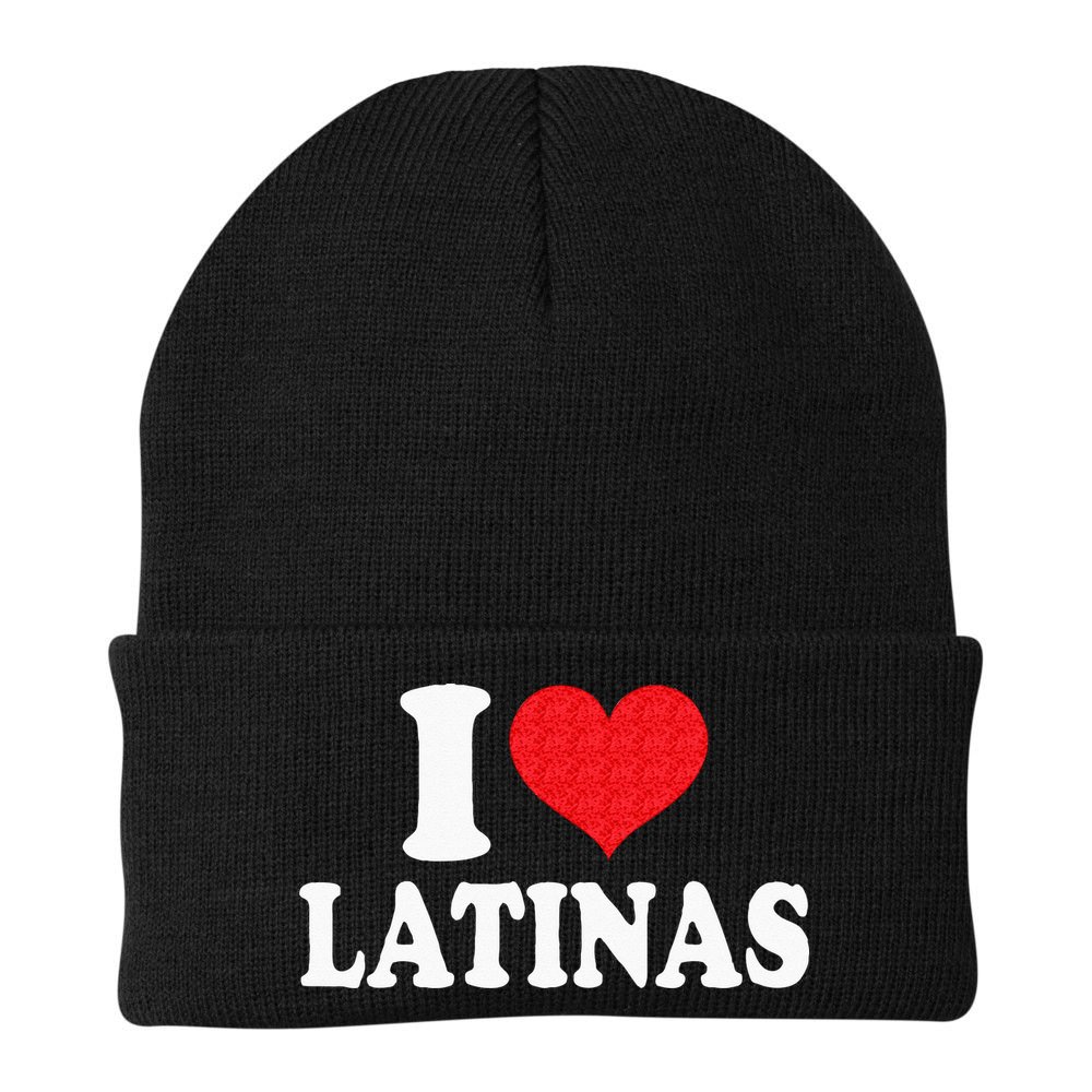 I Love Latinas Heart Love Latinas Beanie