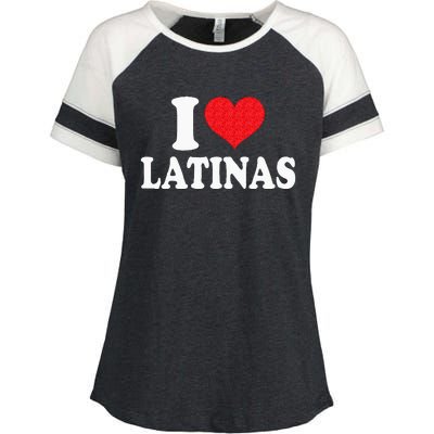 I Love Latinas Heart Love Latinas Enza Ladies Jersey Colorblock Tee