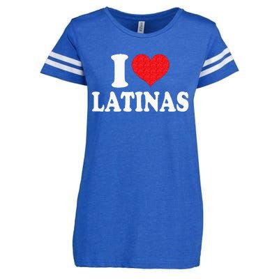 I Love Latinas Heart Love Latinas Enza Ladies Jersey Football T-Shirt