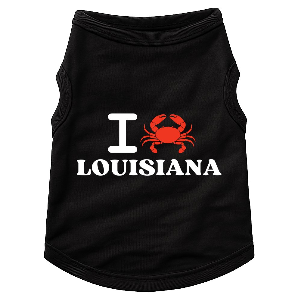I Love Louisiana Crab Shellfish National Seafood Month Gift Doggie Tank