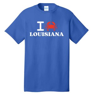 I Love Louisiana Crab Shellfish National Seafood Month Gift Tall T-Shirt