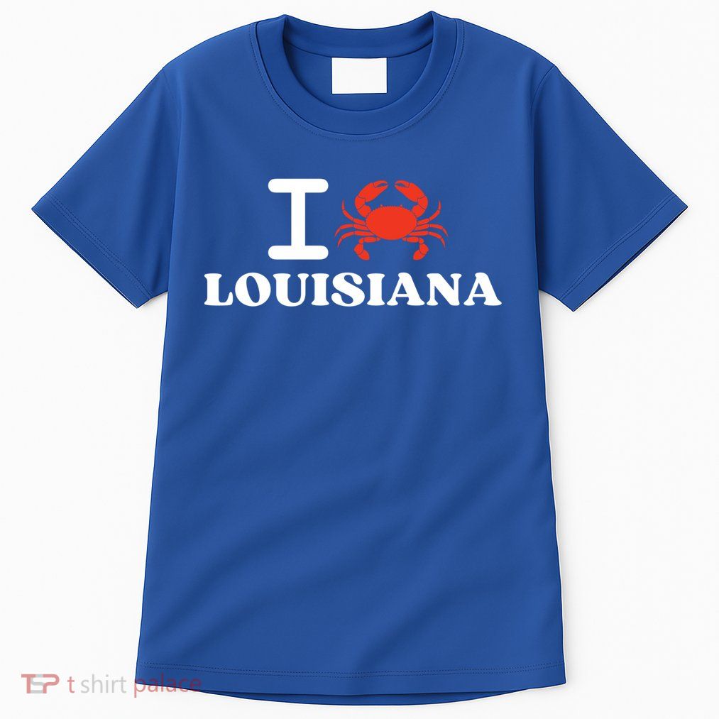 I Love Louisiana Crab Shellfish National Seafood Month Gift Tall T-Shirt