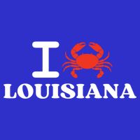 I Love Louisiana Crab Shellfish National Seafood Month Gift Polo