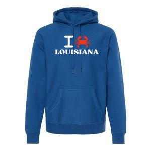 I Love Louisiana Crab Shellfish National Seafood Month Gift Premium Hoodie