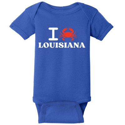 I Love Louisiana Crab Shellfish National Seafood Month Gift Baby Bodysuit