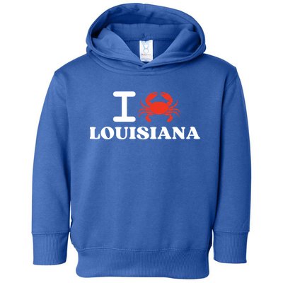 I Love Louisiana Crab Shellfish National Seafood Month Gift Toddler Hoodie