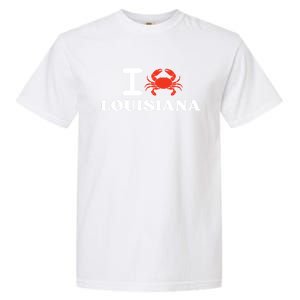 I Love Louisiana Crab Shellfish National Seafood Month Gift Garment-Dyed Heavyweight T-Shirt