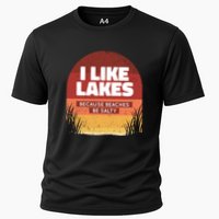 I Like Lakes Because Beaches Be Salty Cooling Performance Crew T-Shirt
